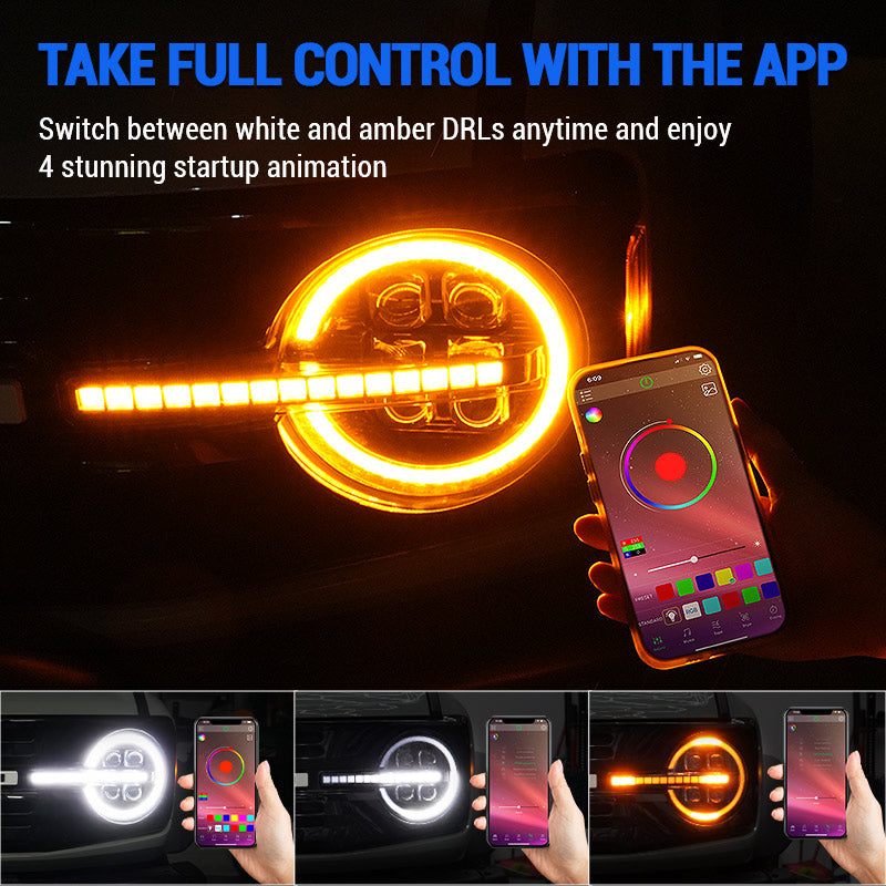 Bronco headlights lighting function control by APP