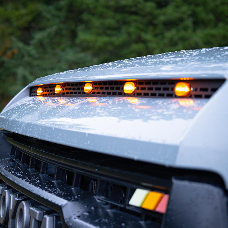 2021 Toyota Tundra Scoop Grille Mesh Insert with Amber LED Lights