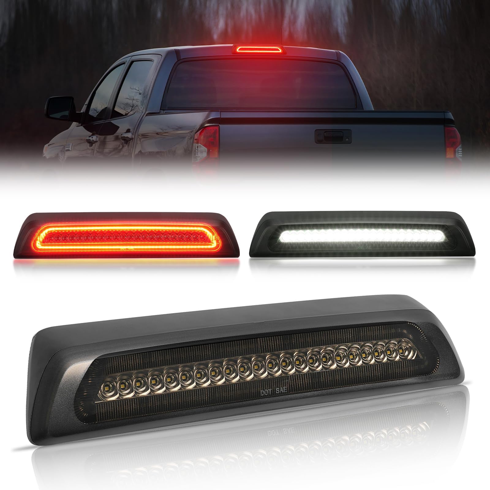 NEWM Smoked LED 3rd Brake Light For 00-06 Toyota Tundra - Cargo Lamp CHMSL