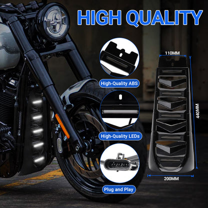 Harley Chin Spoiler Radiator Guard with LED Lighting for cooling and style 2018-2022