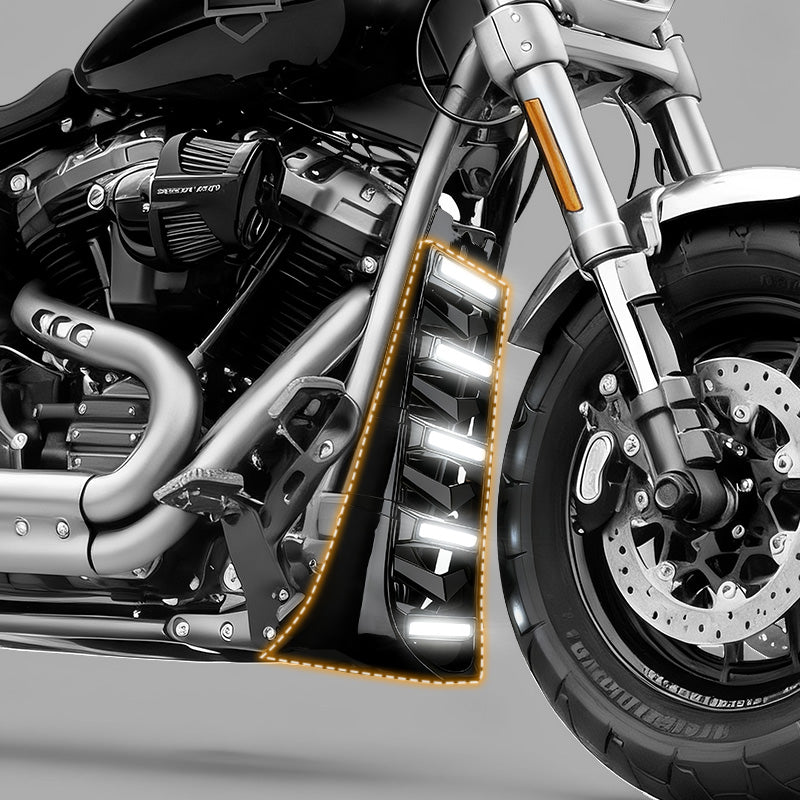 Harley Chin Spoiler Radiator Guard with LED Lighting for cooling and style 2018-2022