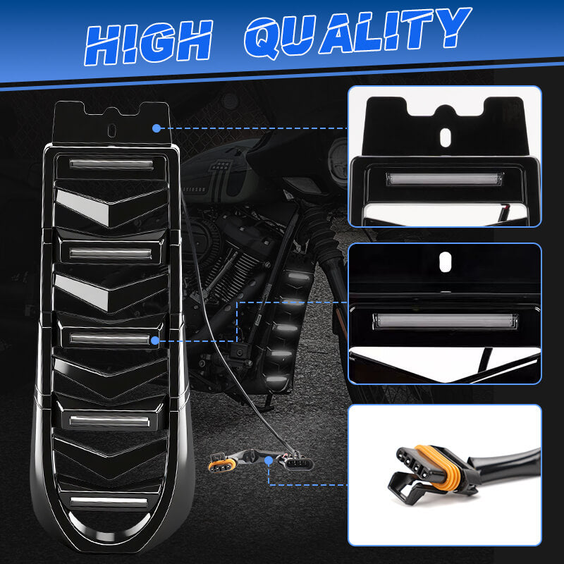 Harley Chin Spoiler Radiator Guard with LED Lighting for cooling and style 2018-2022