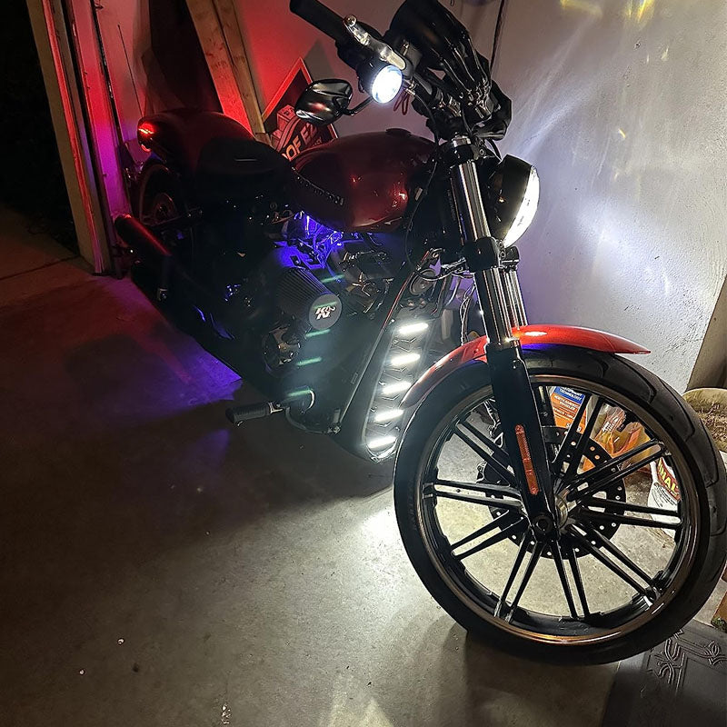 Harley Chin Spoiler Radiator Guard with LED Lighting for cooling and style 2018-2022