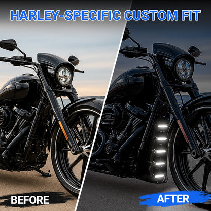 Harley Chin Spoiler Radiator Guard with LED Lighting for cooling and style 2018-2022