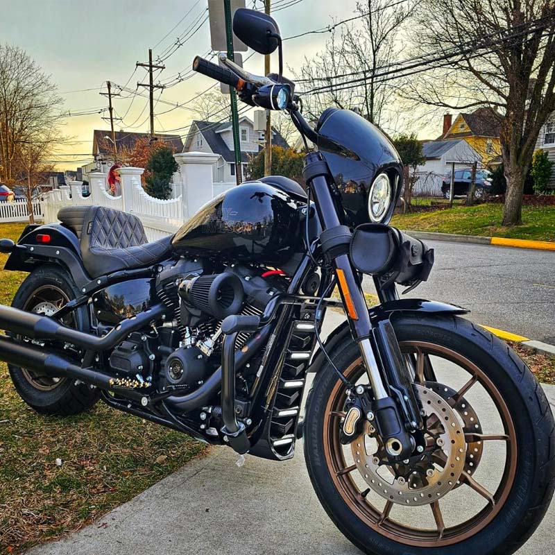 Harley Chin Spoiler Radiator Guard with LED Lighting for cooling and style 2018-2022
