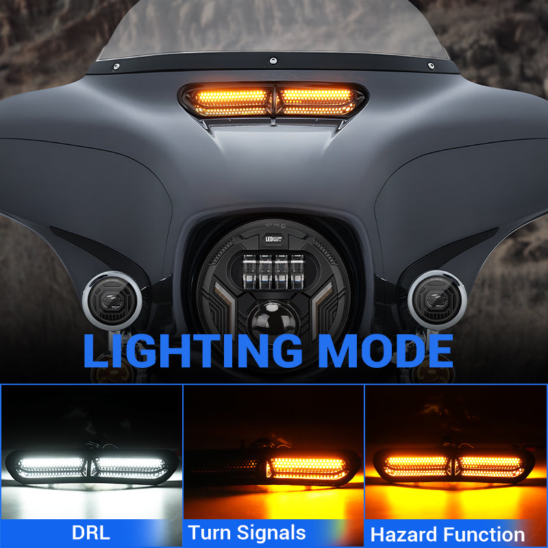 Harley Fairing Vent Turn Signal Light