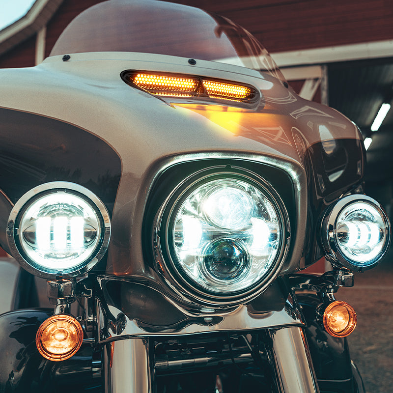 LED Fairing Vent Insert Lights with Sequential Turn Signals for Harley