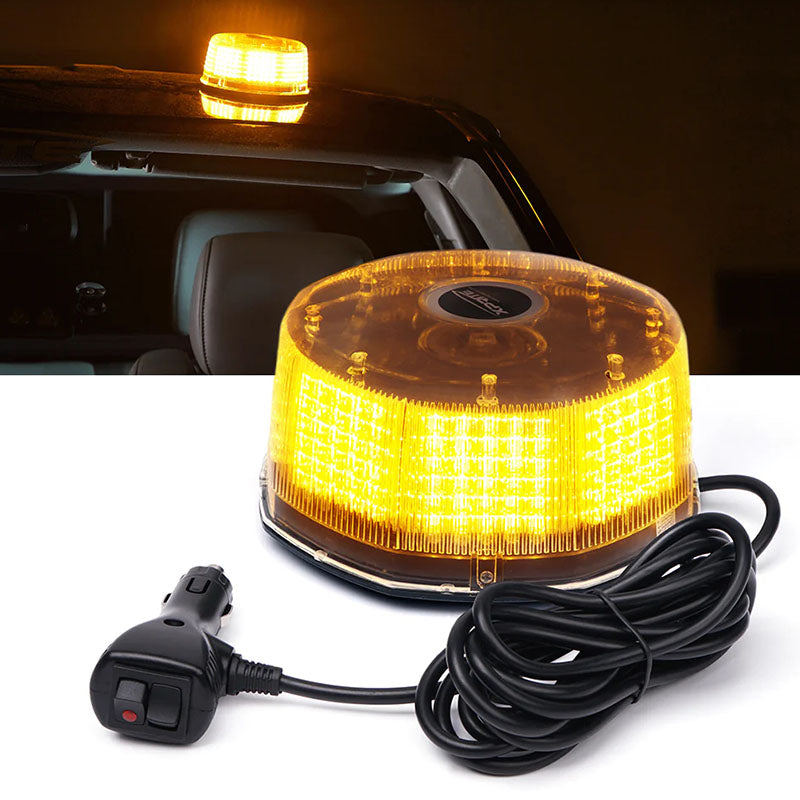 LED Warning Beacon Light with Magnetic Base