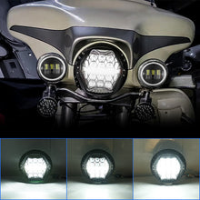 7-inch LED Black Powerful Harley Motorcycle Honeycomb Headlight | E-mark DOT