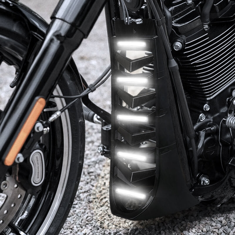 Premium Integrated Kit with LED lighting for Harley Chin Spoiler / Radiator Guard – 2018‑2022 Softail