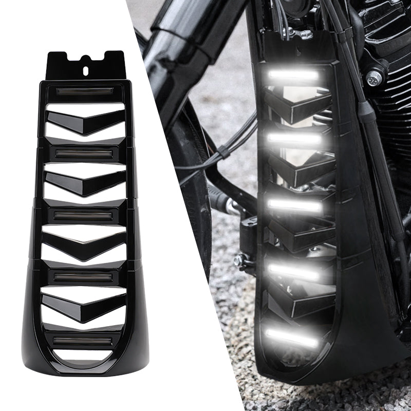 Premium Integrated Kit with LED lighting for Harley Chin Spoiler / Radiator Guard – 2018‑2022 Softail