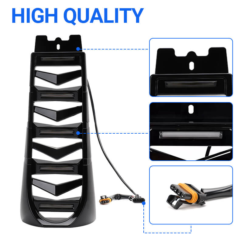 Premium Integrated Kit with LED lighting for Harley Chin Spoiler / Radiator Guard – 2018‑2022 Softail