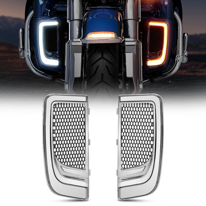 Chrome color lower fairing lights for Harley Davidson