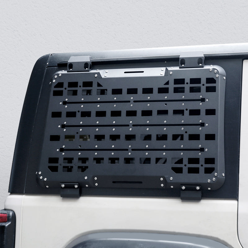 All-in-one Rear Window Molle Panel with Fuel Tanks & Traction Boards for Jeep Wrangler JL 4 Door