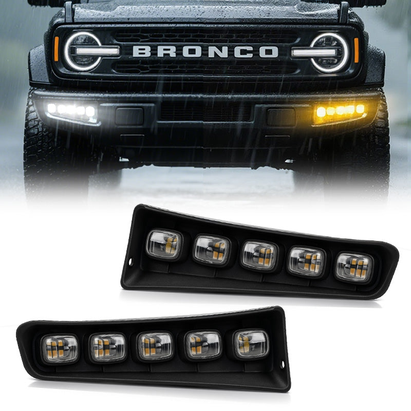 Ford Bronco Modular Bumper Fog Lights With Turn Signals