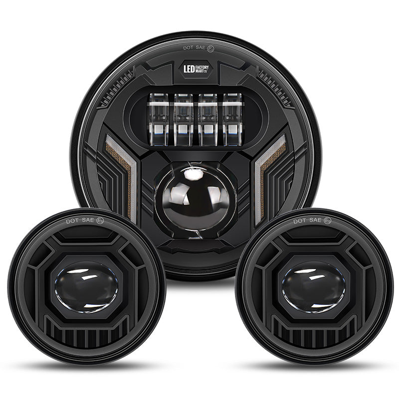 Harley headlight and fog light combo