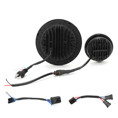 Backside of Harley headlight and fog light combo