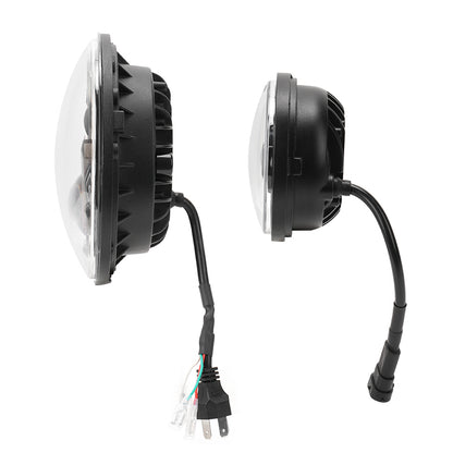 Side of Harley headlight and fog light combo