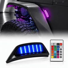 RGB LED Fender Vent Lights for Jeep Wrangler JL Jeep Gladiator JT 2018-2023