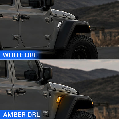 RGB LED Fender Vent Lights for Jeep Wrangler JL Jeep Gladiator JT 2018-2023