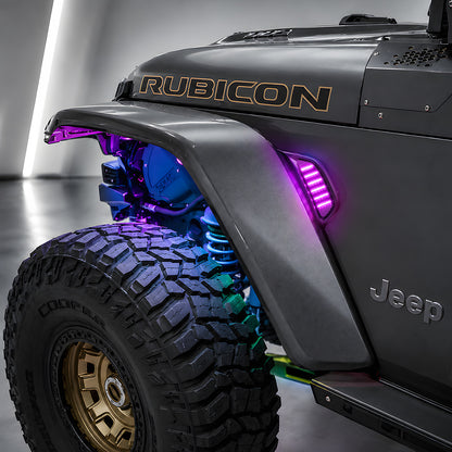 RGB LED Fender Vent Lights for Jeep Wrangler JL Jeep Gladiator JT 2018-2023