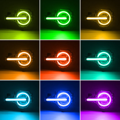 Bronco headlights with multi color