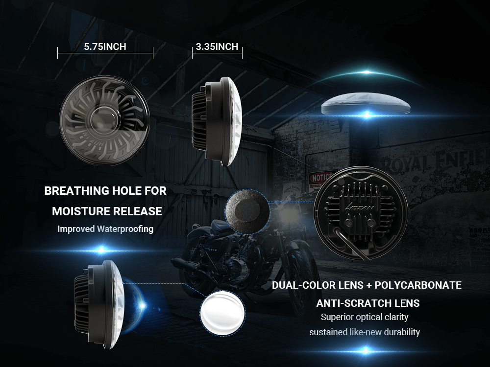 5.75'' RGB LED headlight for Harley Dyna and Sportster