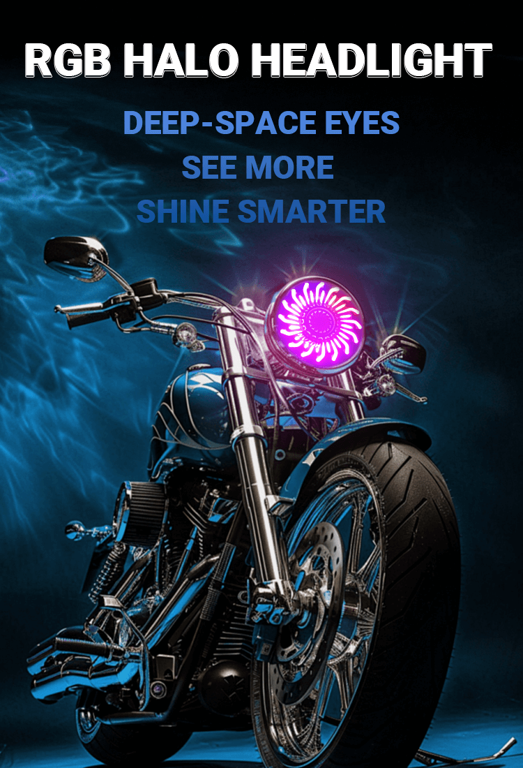 5.75'' RGB LED headlight for Harley Dyna and Sportster