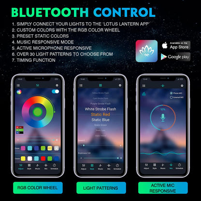 RGB rock lights bluetooth control