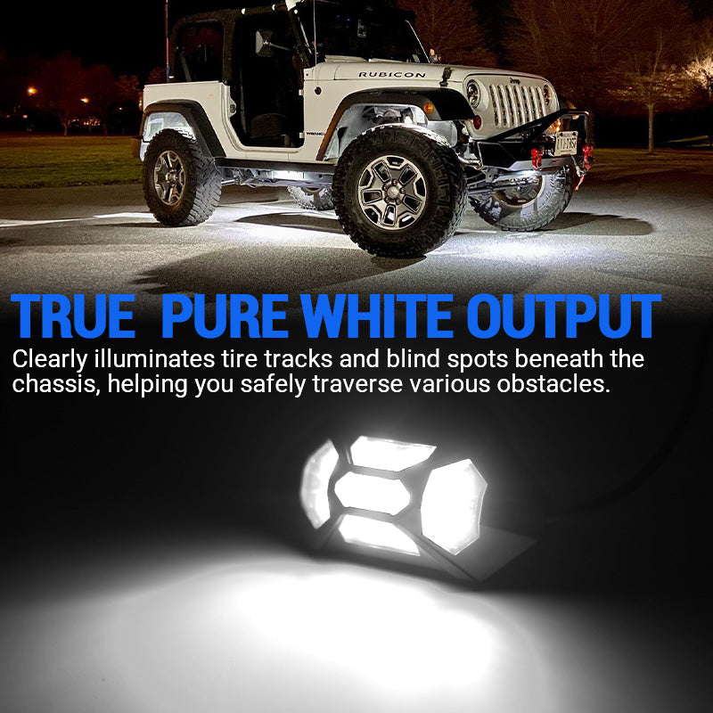 RGB rock lights white color