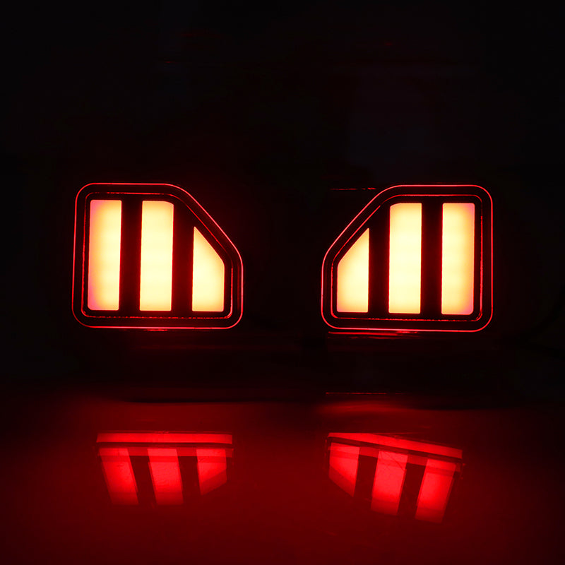 LED Rear Bumper Reflector Turn Brake Lights Jeep Wrangler JL 2018-2024