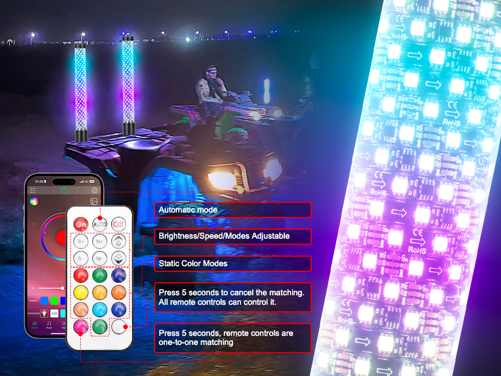 lighted flag whips​