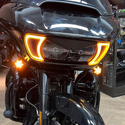 Harley road glide insert lights with turn signals 