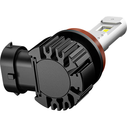 Bottom view of 2012-Later Toyota Tacoma H8 H11 H16 LED Fog Light Bulb showcasing compact heat dissipation system.