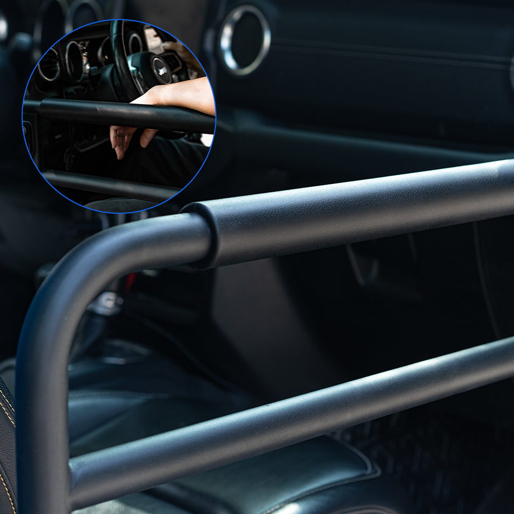 PU-wrapped upper section of an SD1 SERIES tube door beside the driver's arm