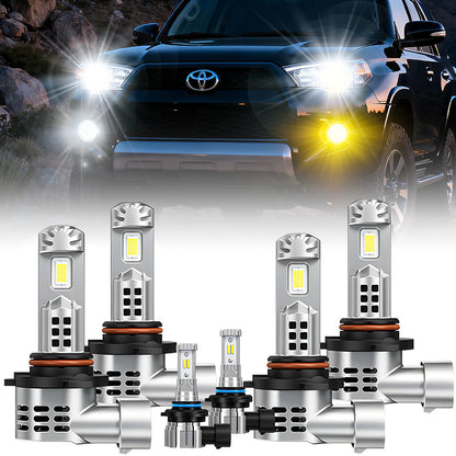 For 2003-2005 Toyota 4Runner 140W LED Headlight Bulbs & Fog Light Bulbs Combo Package