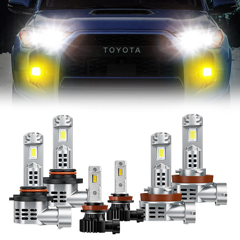 9005 H11 LED Headlight Bulbs & LED Fog Light Bulbs for 2010-2020 Toyota 4Runner