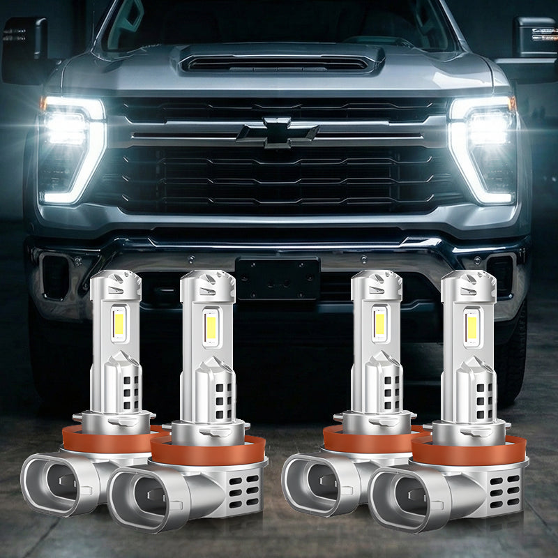 H8 H11 H16 LED Headlight Bulbs High/ Low Beam for 2019-2025 Chevy Silverado 1500HD