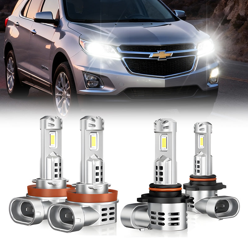 Fit For 2010-2015 Chevrolet Equinox H11 9005 LED Headlight Bulbs & H8 Fog Light Bulbs