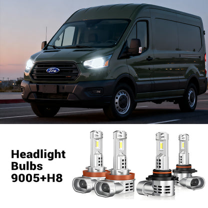 Fit For 2022-2023 Ford E-Transit H11 9005 LED Headlight Bulbs & Fog Light Bulbs