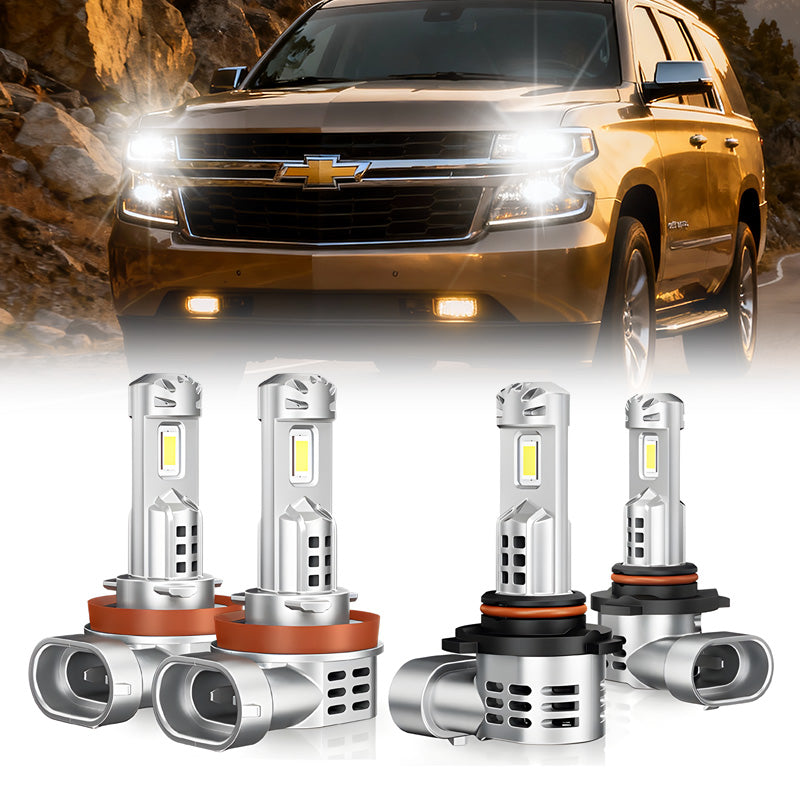 Fit For 2015-2020 Chevrolet Tahoe H11 9005 LED Headlight Bulbs Cool White