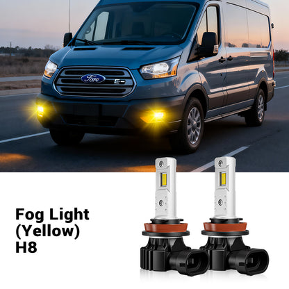 Fit For 2022-2023 Ford E-Transit H11 9005 LED Headlight Bulbs & Fog Light Bulbs