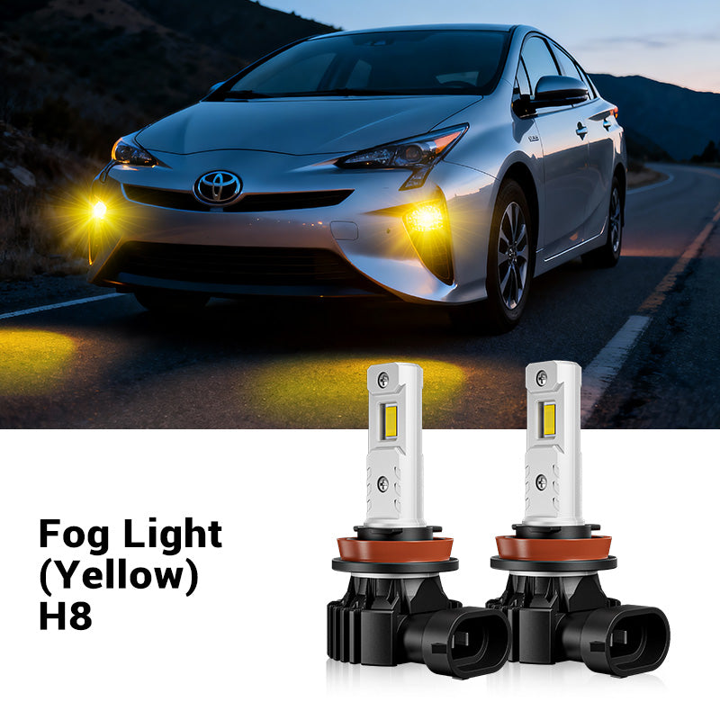 Fit For 2010-2015 Toyota Prius H11 9005 LED Headlight Bulbs & H8 Fog Light Bulbs