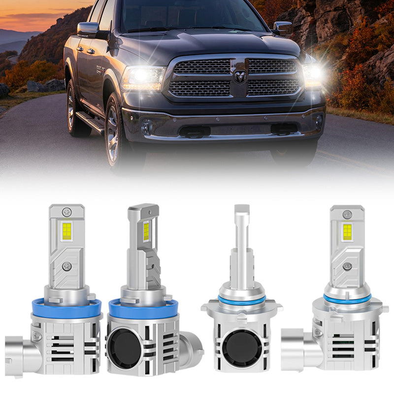 Fit For 2009-2012 Ram 1500 H13 H8 9005 LED Headlight Bulbs Full Set | SP Air Series
