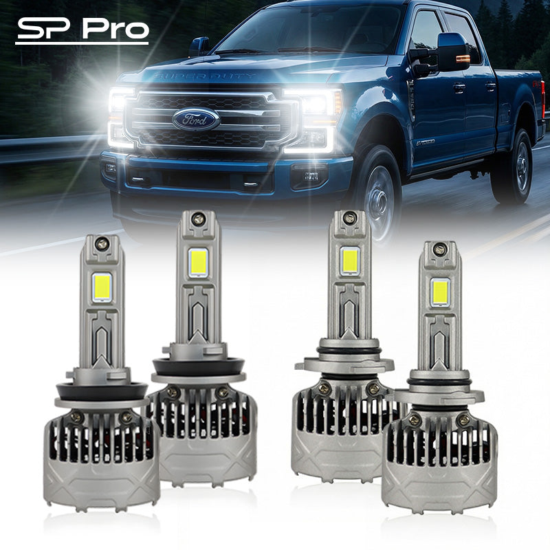 130W 13000LM 9005 H8 LED Headlight  Bulbs For 2020-2025 Ford F350 Super Duty | SP Pro Series