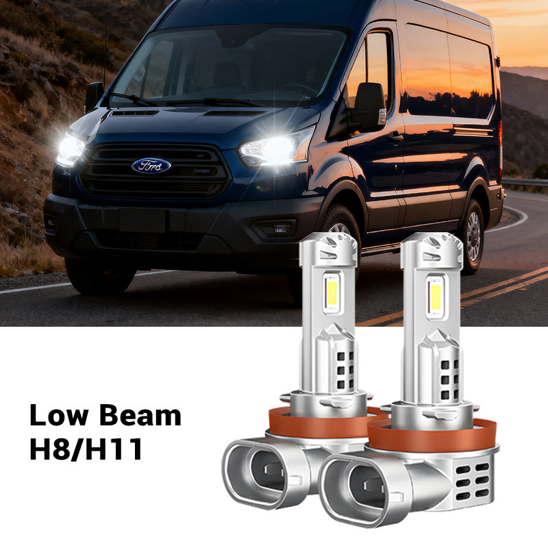 Fit For 2015-2025 Ford Transit-150/250/350 H11 9005 LED Headlight Bulbs Cool White