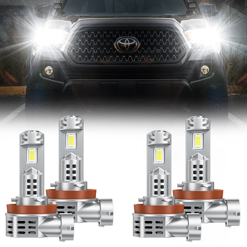 4Pcs H8 H11 H16 LED Headlight Bulbs For 2016-Later Toyota Tacoma
