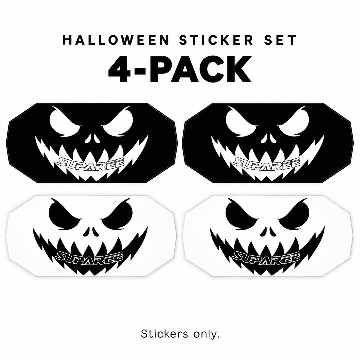 SUPAREE Halloween Stickers for HELM 7 Light Covers – 4-Pack