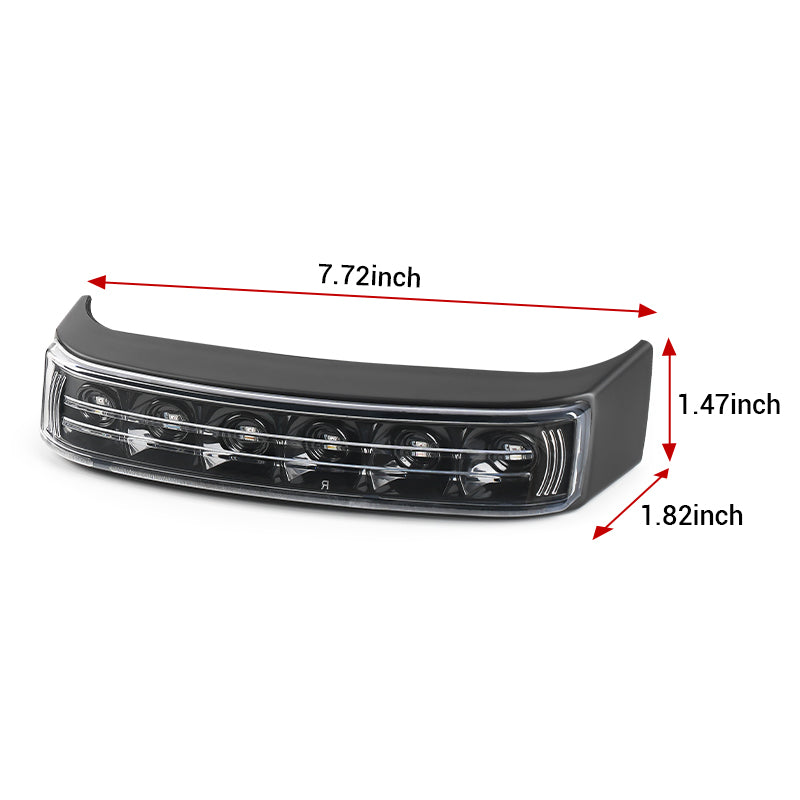 Harley saddle bag lights size