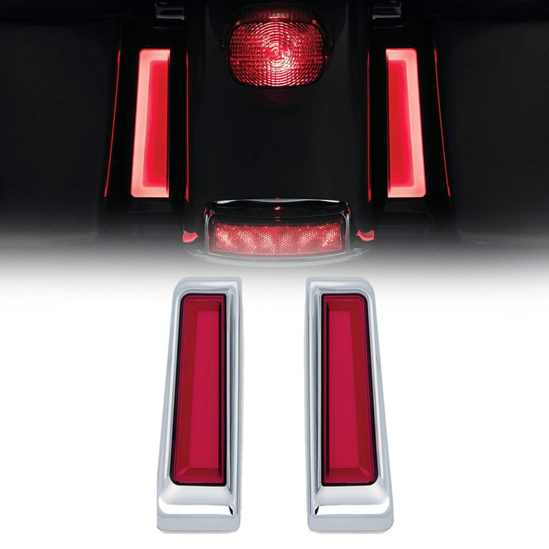 Red Lens Color Saddlebag Lights for Harley Davidson